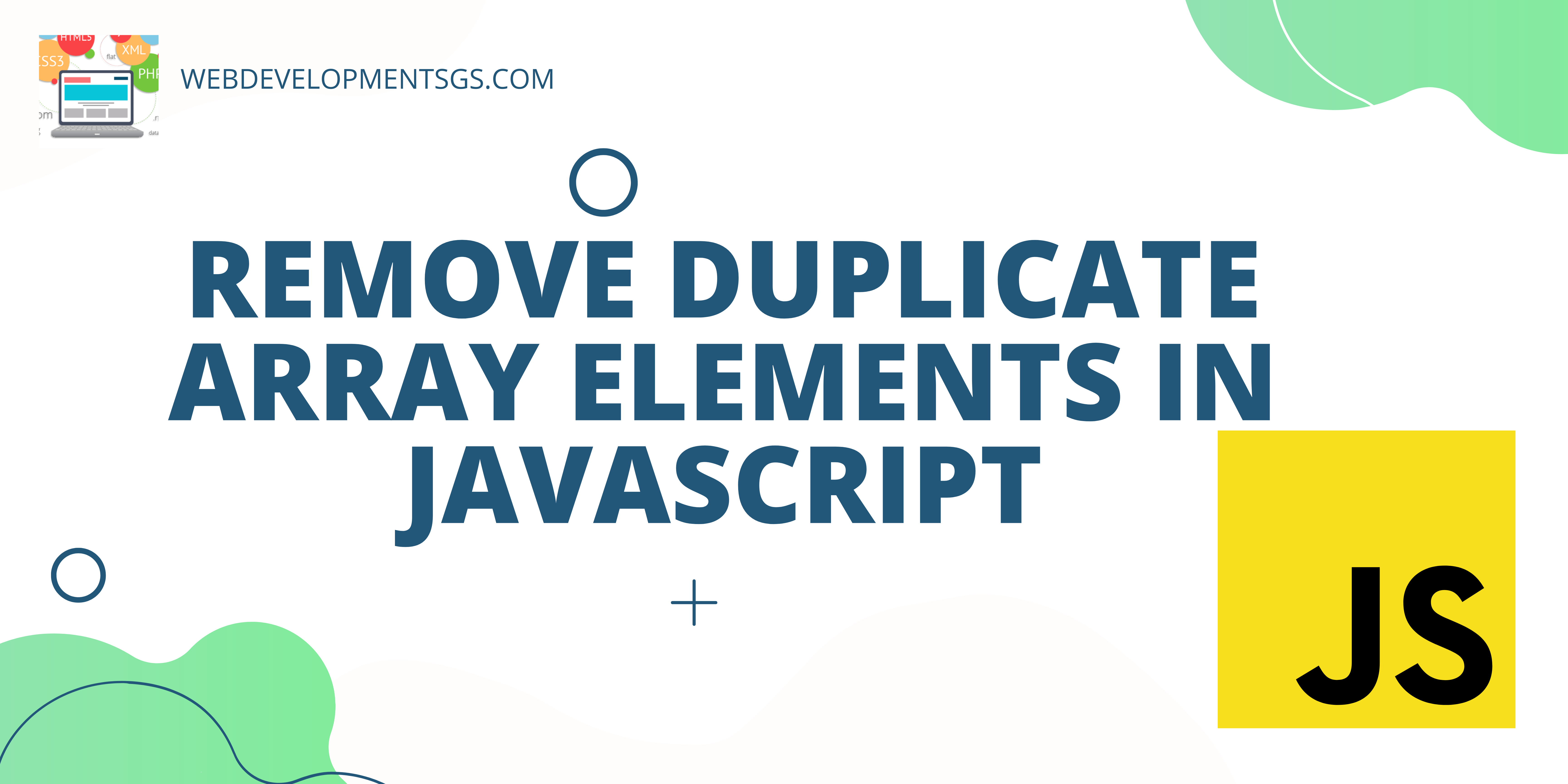 remove duplicate elements from array in javascript