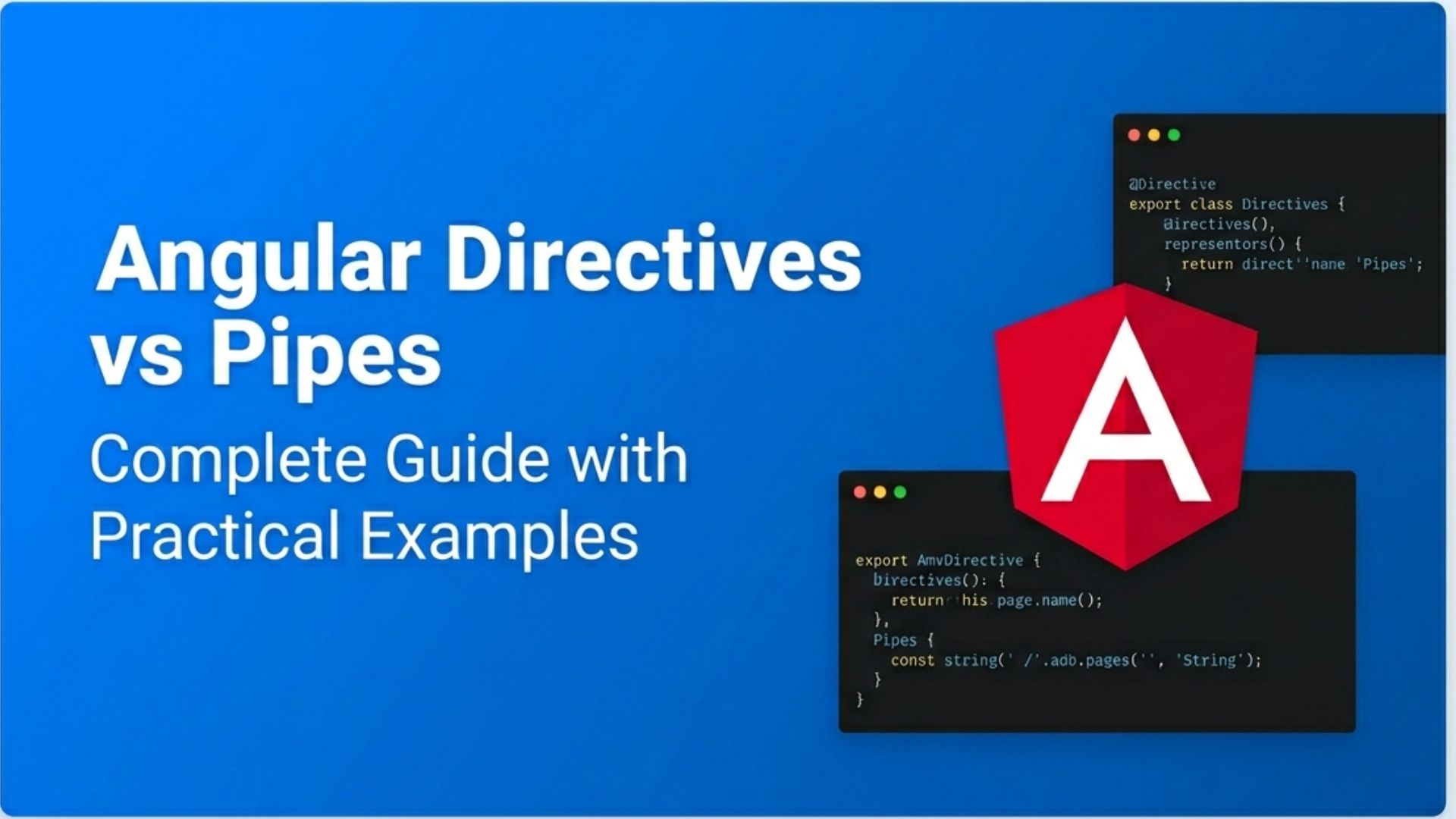 Angular directives vs pipes